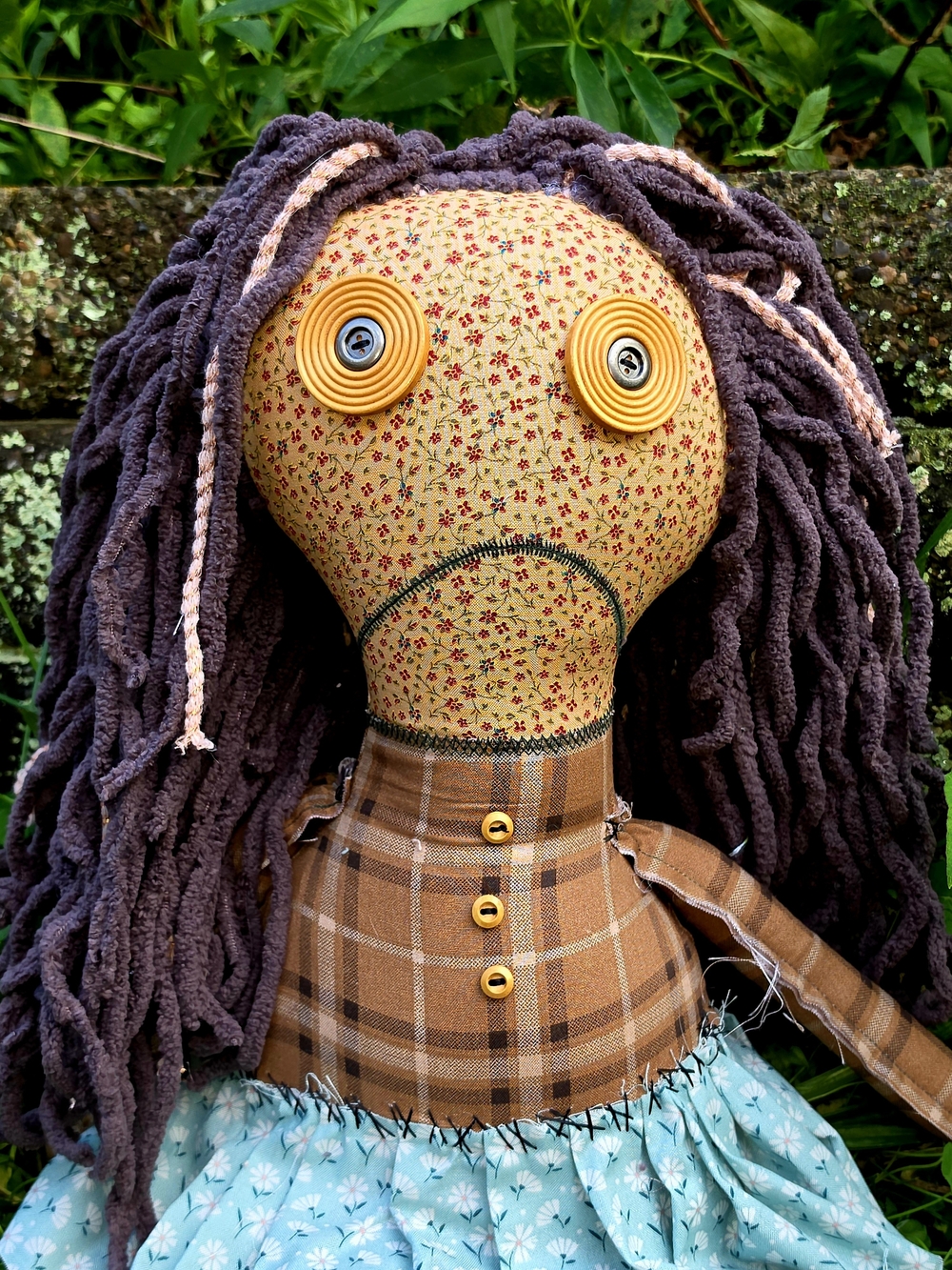 Dumpster Dollies OOAK Art Doll – Mabel Misery – Handmade Primitive Folk Art Doll